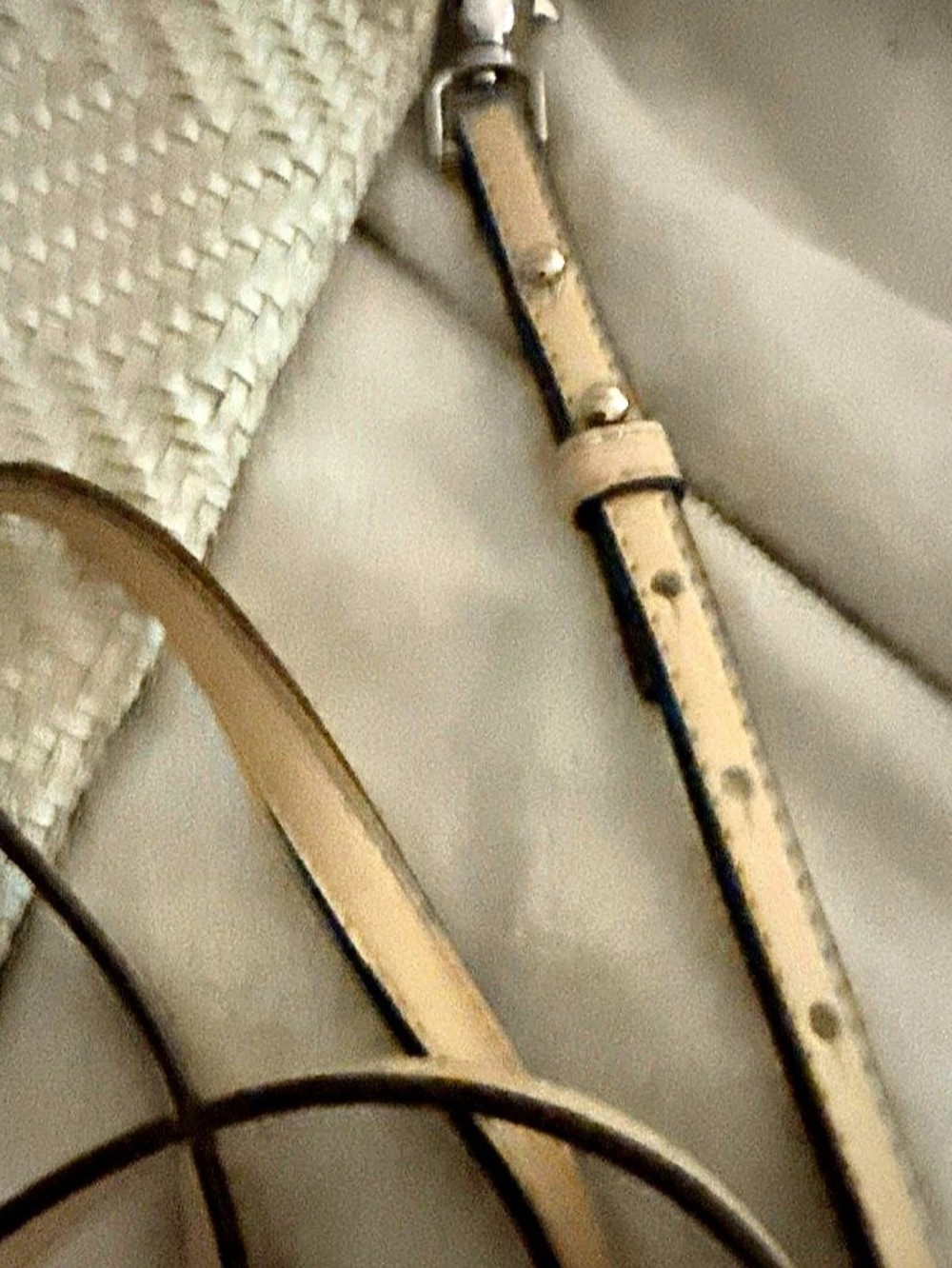 Stella & Dot Waverly 3 in 1 Woven Crossbody Bag in Beige & White - Picture 12 of 12